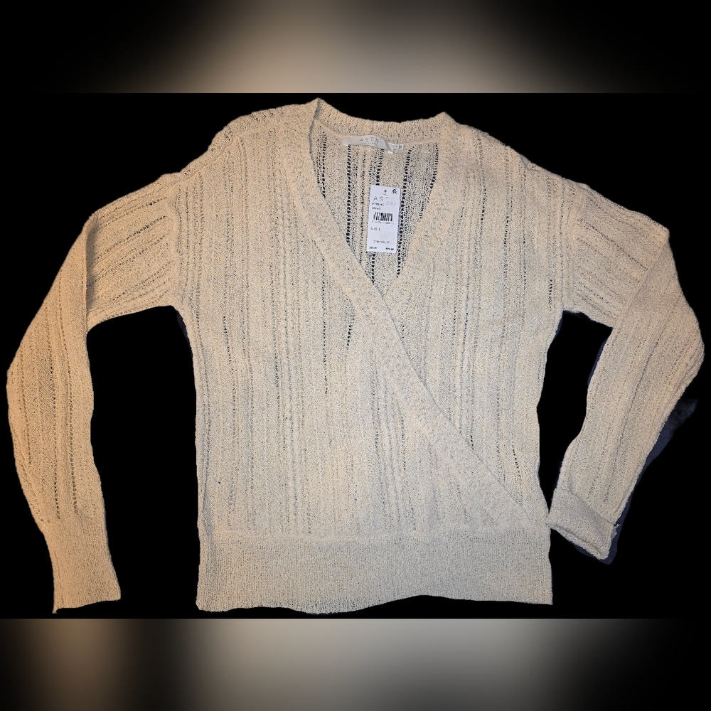 Astr Cream V-Neck Sweater